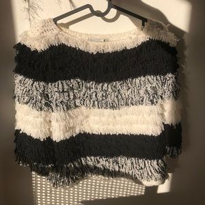 Hand crochet monochrome sweater